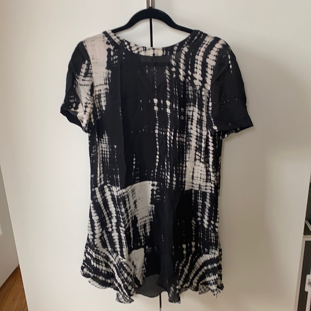 ALC Silk Tie-Dye Shift Dress